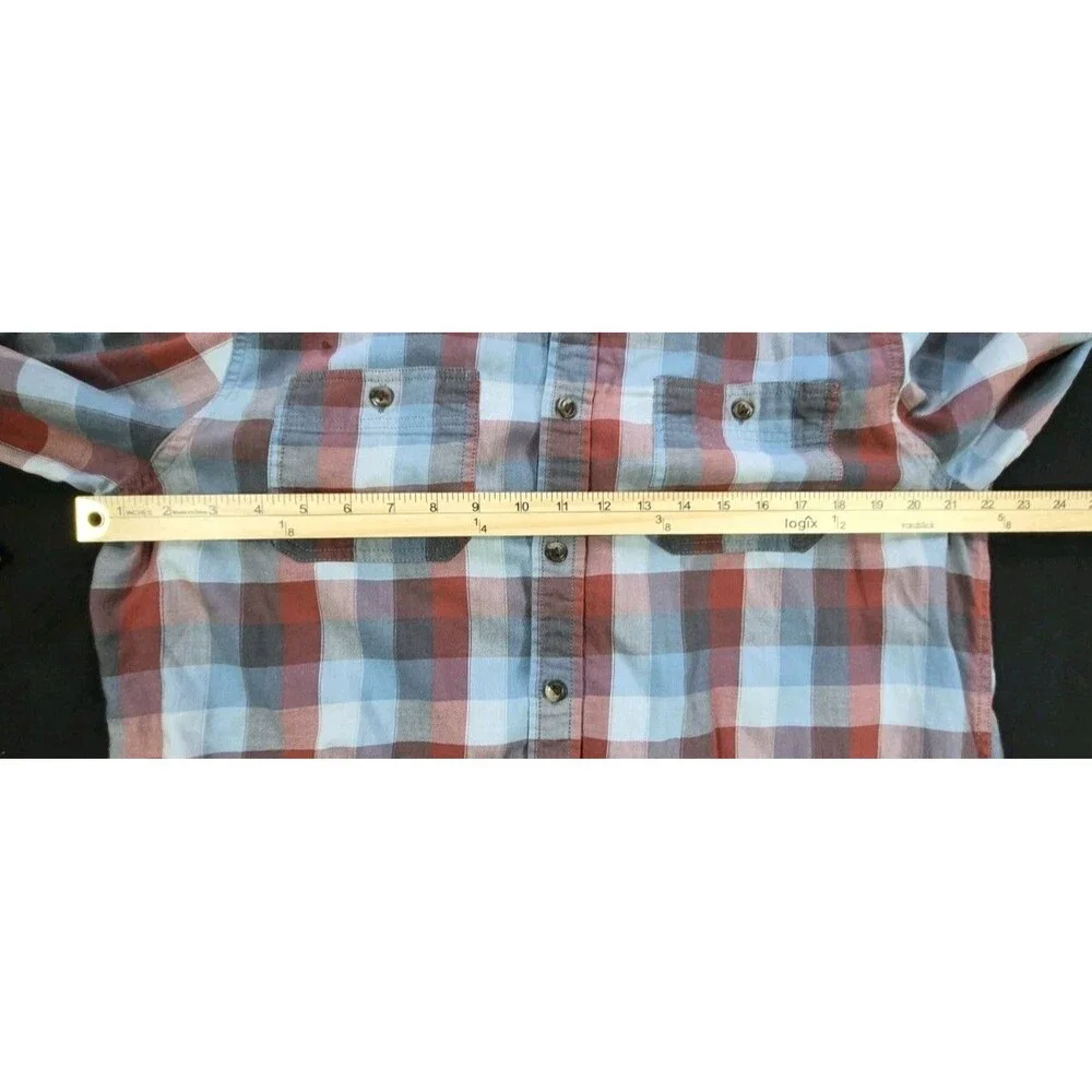 The North Face Light Flannel Long Sleeve Shirt Mens Size Large Plaid Hiking
